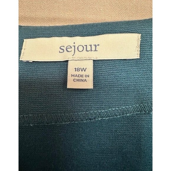 Sejour Plus Size‎ Teal Pencil Skirt - Picture 3 of 4